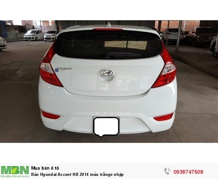 Bán Hyundai Accent HB 2014 màu trẵnge nhập