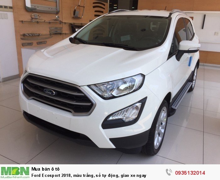 Ford Ecosport 2018, màu trắng, số tự động, giao xe ngay