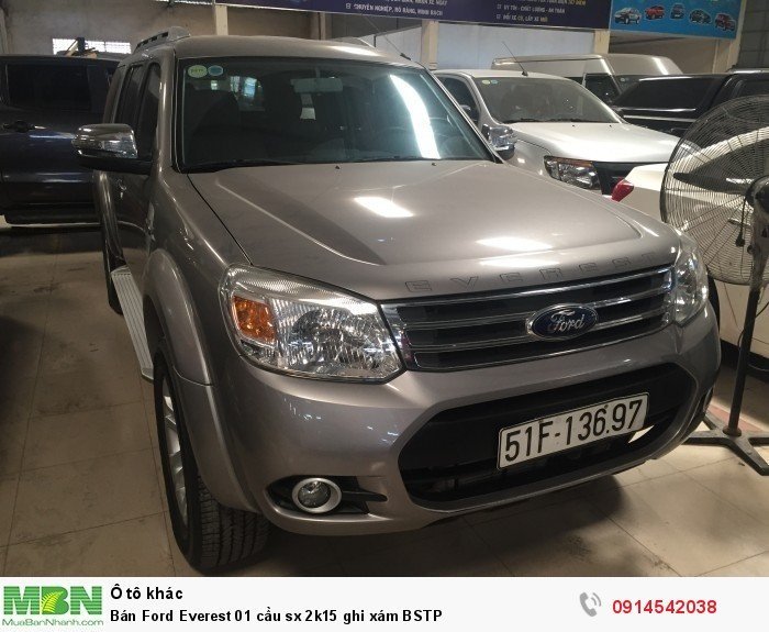 Bán Ford Everest 01 cầu sx 2k15 ghi xám BSTP