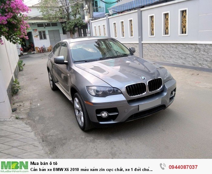 Cần bán xe BMW X6 2010 màu xám zin cực chất, xe 1 đời chủ biển tp còn 4 số vip