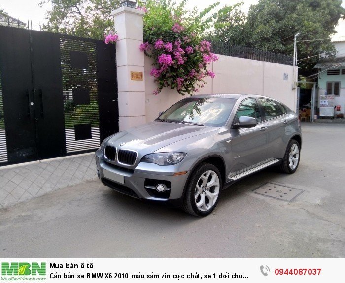 Cần bán xe BMW X6 2010 màu xám zin cực chất, xe 1 đời chủ biển tp còn 4 số vip