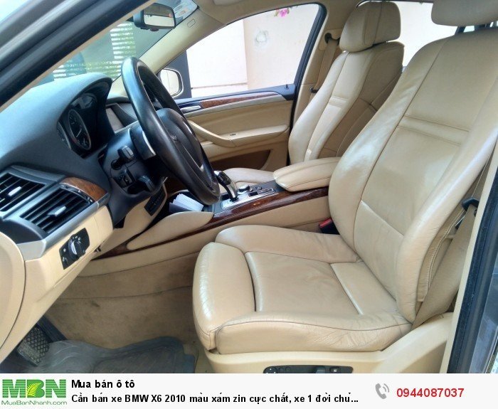 Cần bán xe BMW X6 2010 màu xám zin cực chất, xe 1 đời chủ biển tp còn 4 số vip