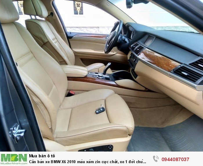 Cần bán xe BMW X6 2010 màu xám zin cực chất, xe 1 đời chủ biển tp còn 4 số vip