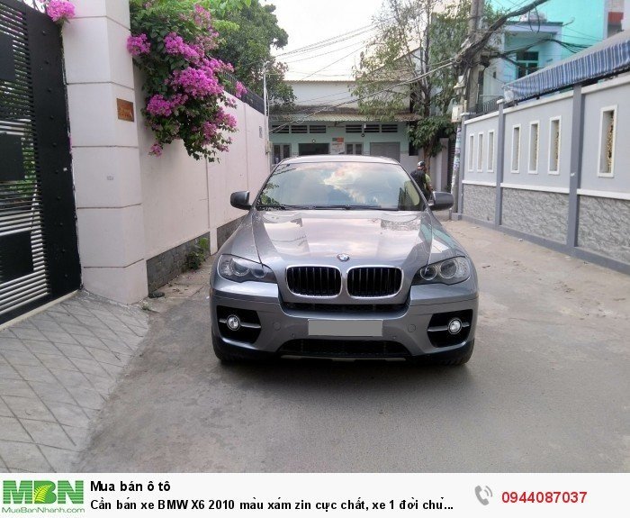 Cần bán xe BMW X6 2010 màu xám zin cực chất, xe 1 đời chủ biển tp còn 4 số vip