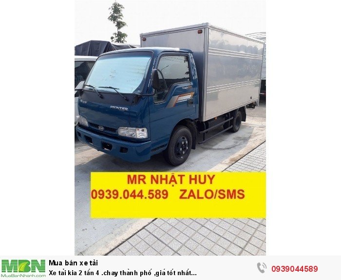 Xe tải Kia k165 2 tấn 4 vào thành phố giá tốt nhất