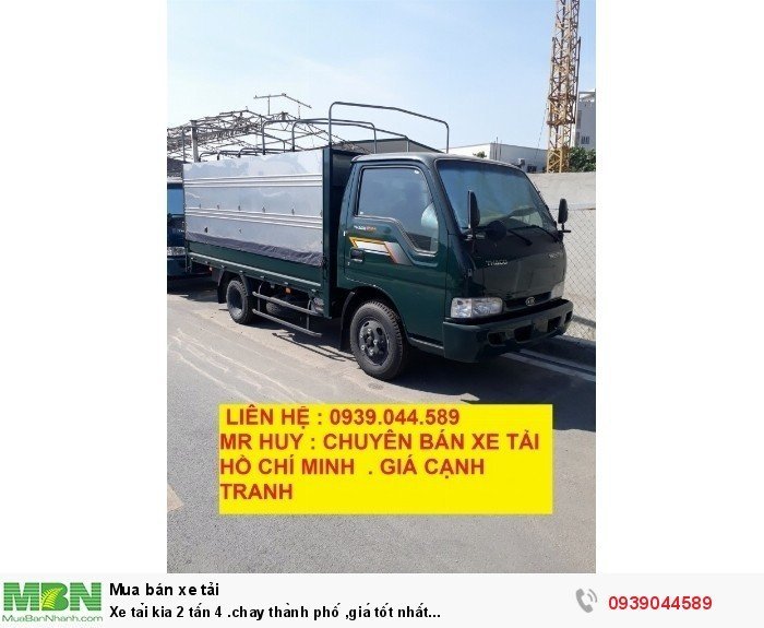 Xe tải Kia k165 2 tấn 4 vào thành phố giá tốt nhất