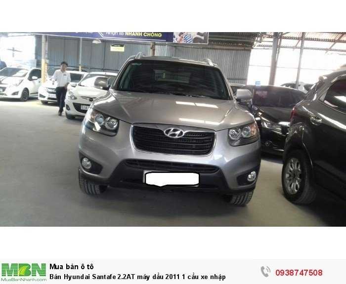 Bán Hyundai Santafe 2.2AT máy dầu 2011 1 cầu xe nhập