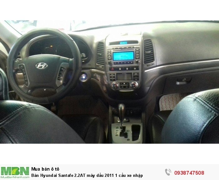 Bán Hyundai Santafe 2.2AT máy dầu 2011 1 cầu xe nhập