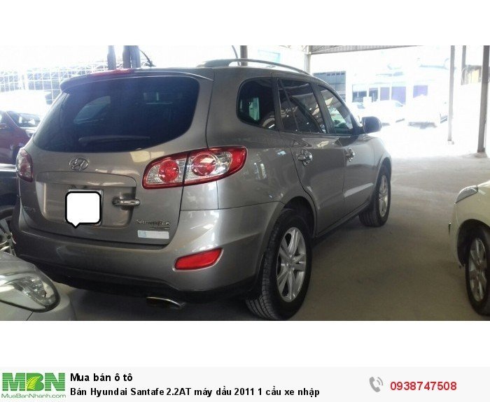 Bán Hyundai Santafe 2.2AT máy dầu 2011 1 cầu xe nhập
