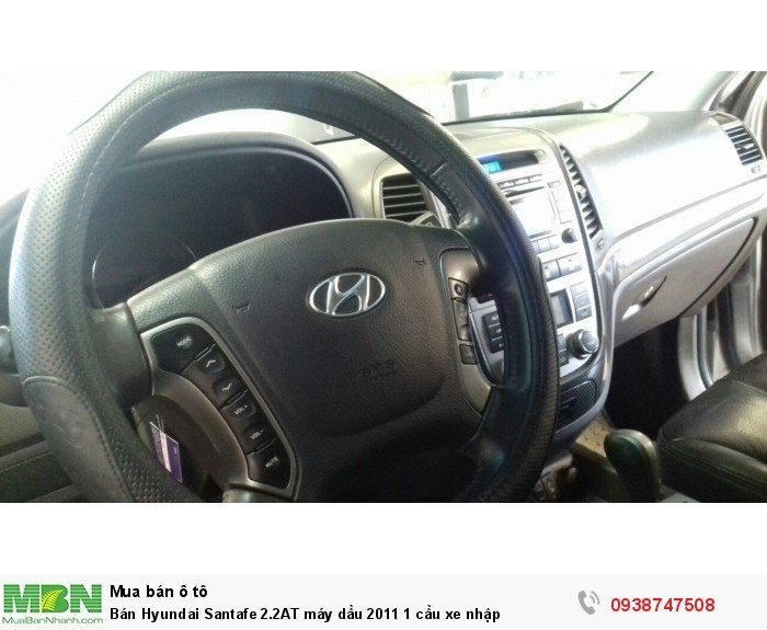Bán Hyundai Santafe 2.2AT máy dầu 2011 1 cầu xe nhập