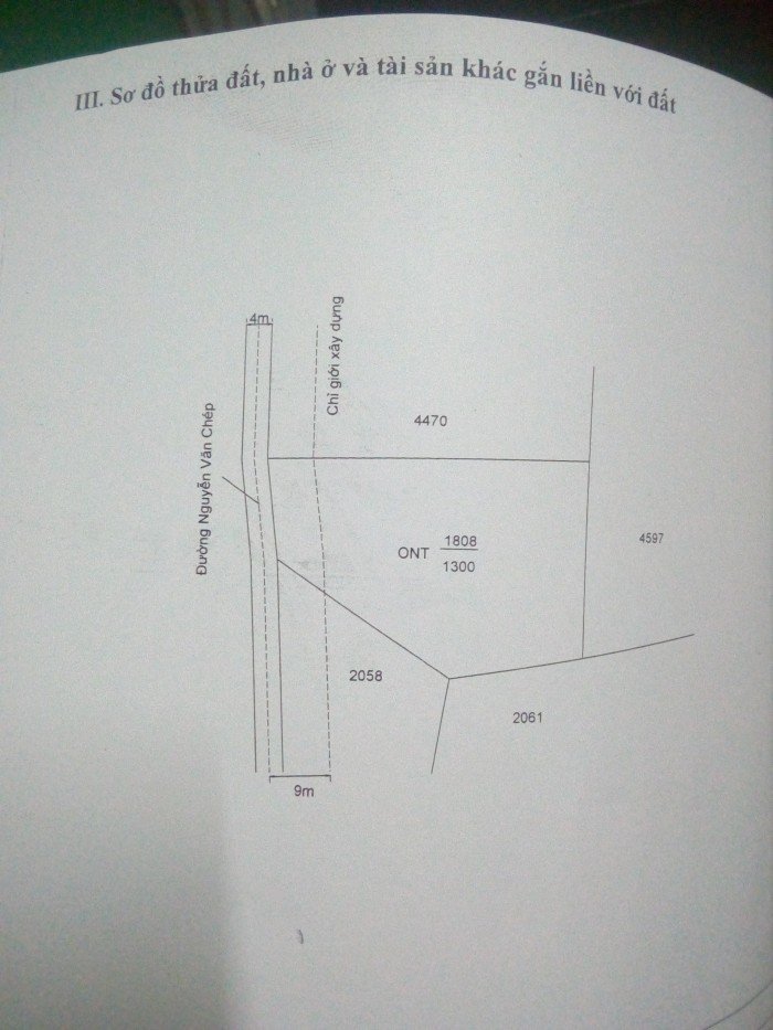 1300m đất thổ cư