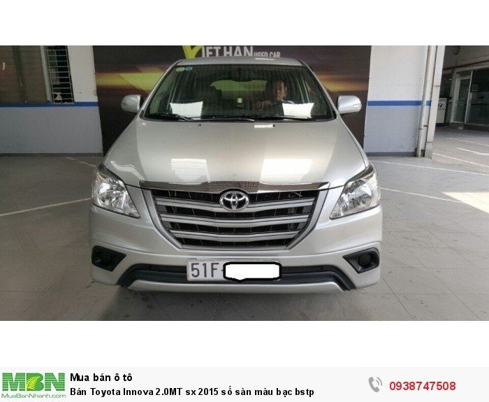 Bán Toyota Innova 2.0MT sx 2015 số sàn màu bạc bstp