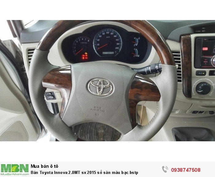 Bán Toyota Innova 2.0MT sx 2015 số sàn màu bạc bstp