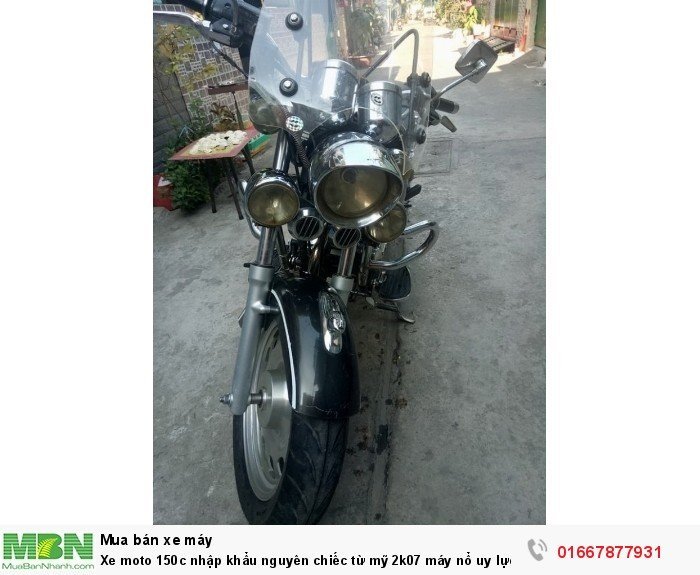 Xe moto 150c nhập khẩu nguyên chiếc từ mỹ 2k07 máy nổ uy lực bstp 5 số xe đẹp máy êm