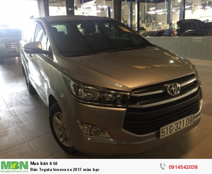 Bán Toyata Innova sx 2017 màu bạc