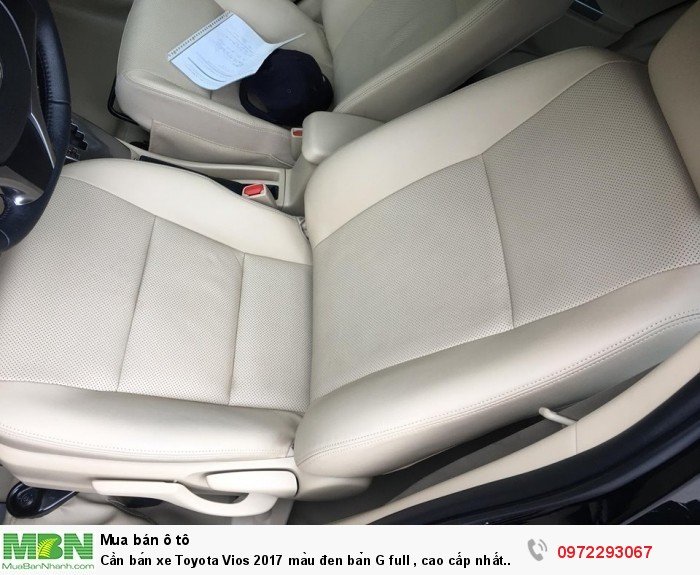 Cần bán xe Toyota Vios 2017 màu đen bản G full , cao cấp nhất của dòng vios