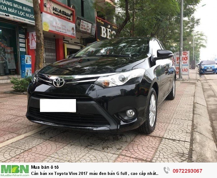 Cần bán xe Toyota Vios 2017 màu đen bản G full , cao cấp nhất của dòng vios