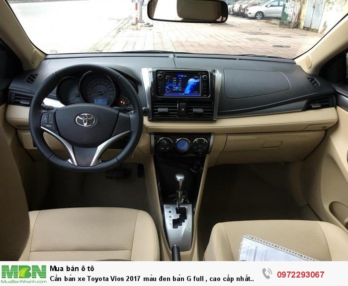 Cần bán xe Toyota Vios 2017 màu đen bản G full , cao cấp nhất của dòng vios