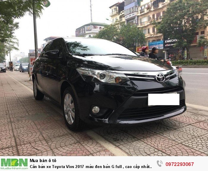 Cần bán xe Toyota Vios 2017 màu đen bản G full , cao cấp nhất của dòng vios