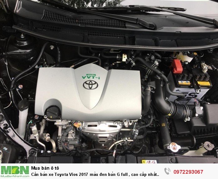 Cần bán xe Toyota Vios 2017 màu đen bản G full , cao cấp nhất của dòng vios