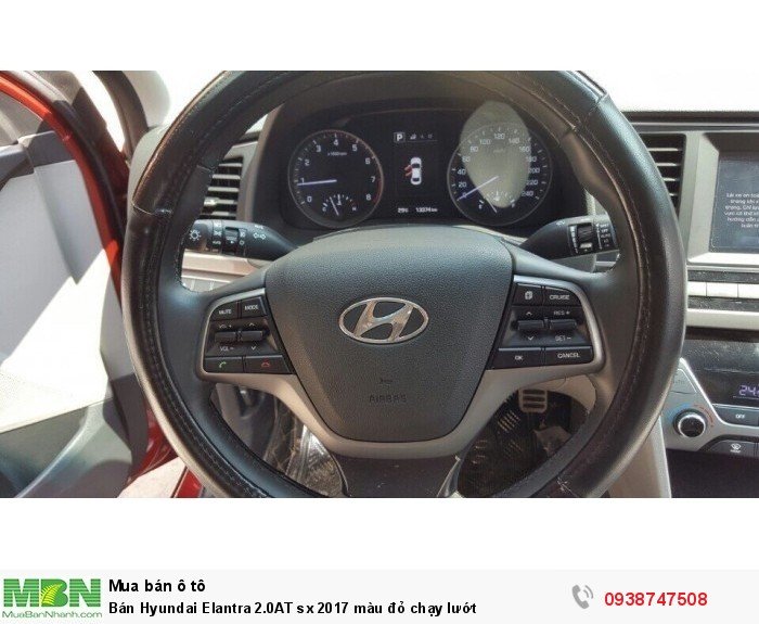 Bán Hyundai Elantra 2.0AT sx 2017 màu đỏ chạy lướt