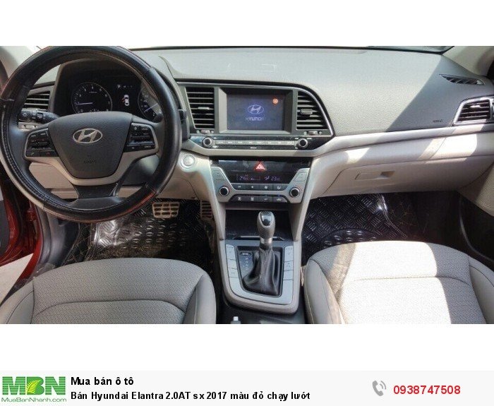 Bán Hyundai Elantra 2.0AT sx 2017 màu đỏ chạy lướt