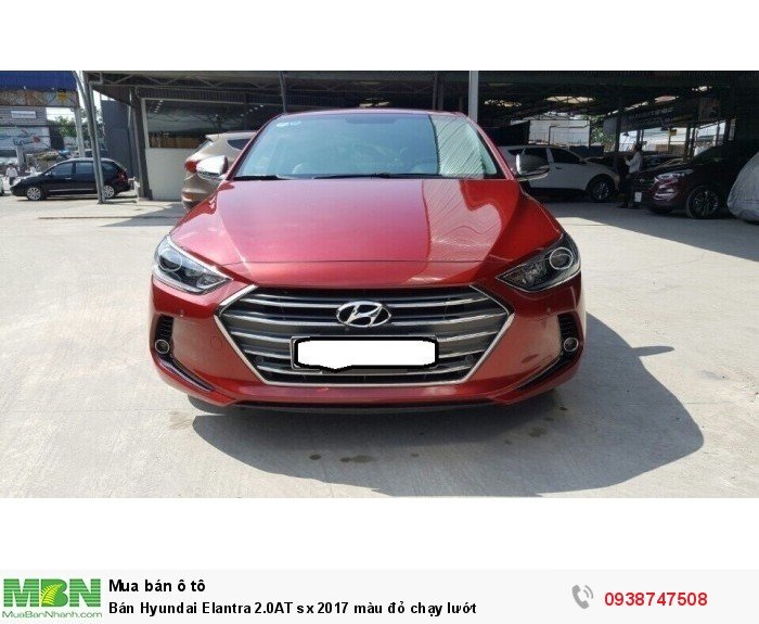 Bán Hyundai Elantra 2.0AT sx 2017 màu đỏ chạy lướt