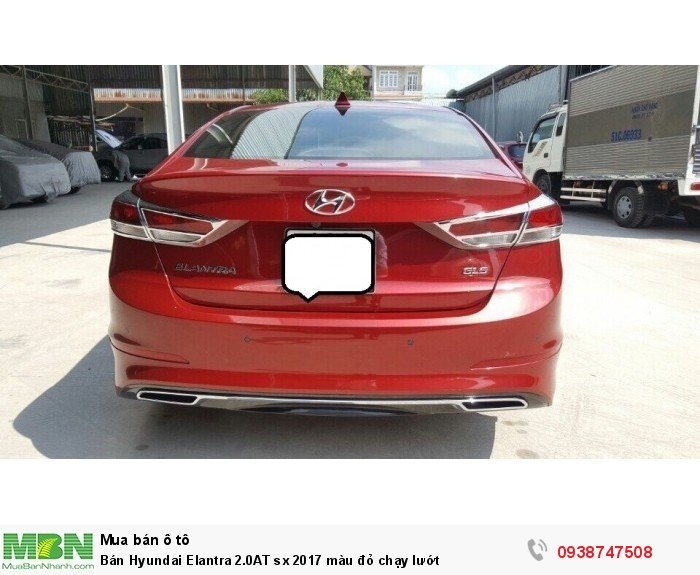 Bán Hyundai Elantra 2.0AT sx 2017 màu đỏ chạy lướt