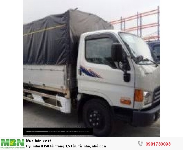 Hyundai H150 tải trọng 1,5 tấn, tải nhẹ, nhỏ gọn