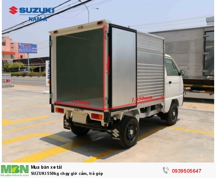 SUZUKI 550kg chạy giờ cấm, trả góp