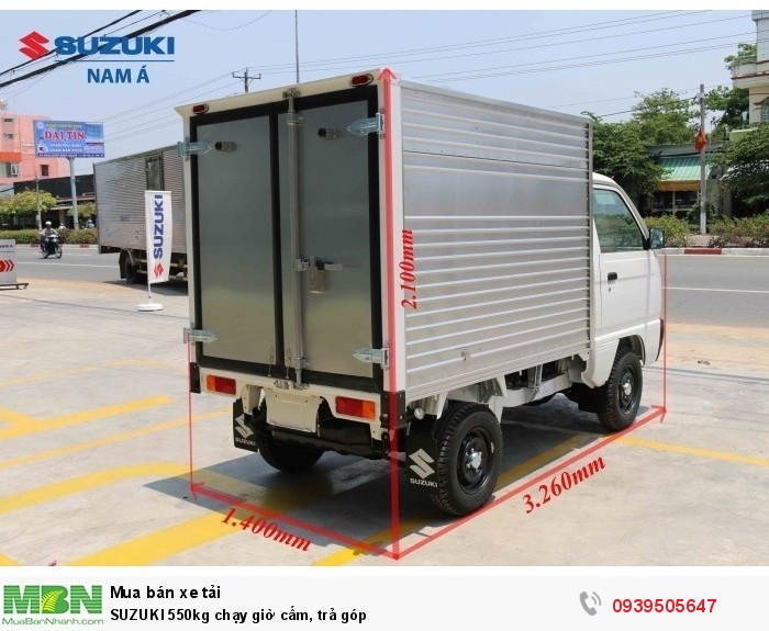 SUZUKI 550kg chạy giờ cấm, trả góp