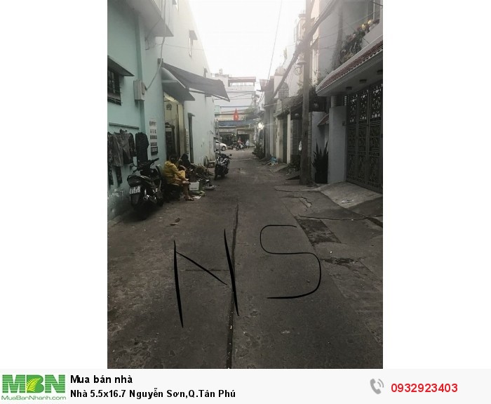 Nhà 5.5x16.7 Nguyễn Sơn,Q.Tân Phú