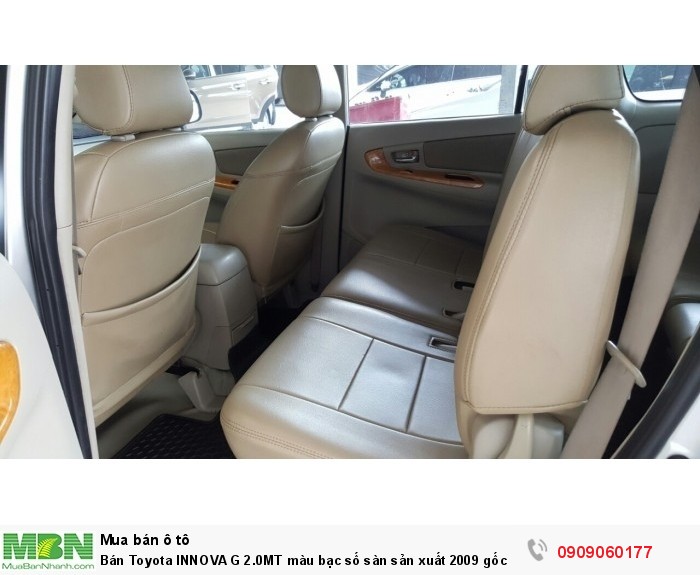 Bán Toyota INNOVA G 2.0MT màu bạc số sàn sản xuất 2009 gốc Sài Gòn