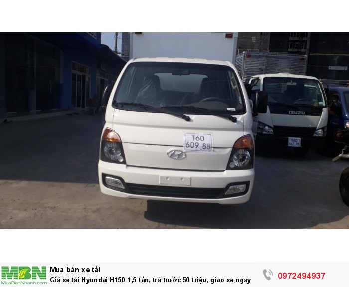 Giá xe tải Hyundai H150 1,5 tấn, trả trước 50 triệu, giao xe ngay