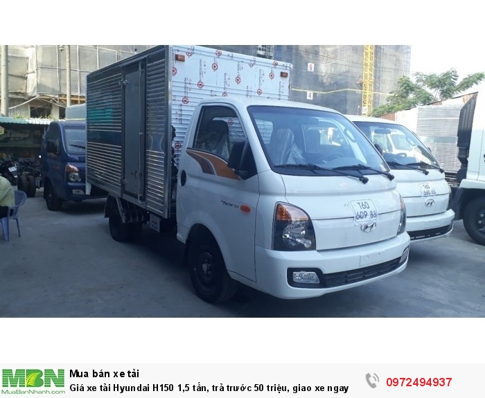 Giá xe tải Hyundai H150 1,5 tấn, trả trước 50 triệu, giao xe ngay