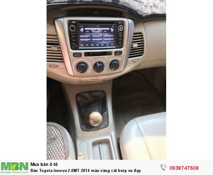 Bán Toyota innova 2.0MT 2014 màu vàng cát bstp xe đẹp