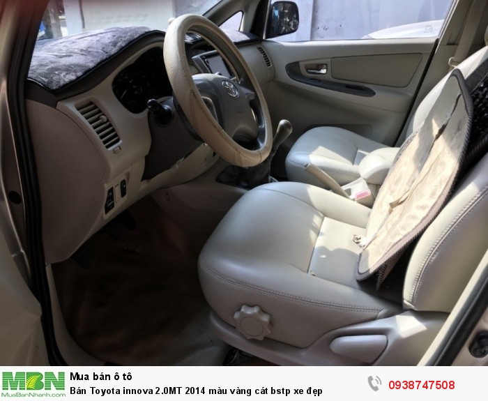Bán Toyota innova 2.0MT 2014 màu vàng cát bstp xe đẹp