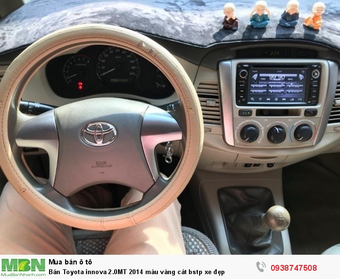 Bán Toyota innova 2.0MT 2014 màu vàng cát bstp xe đẹp