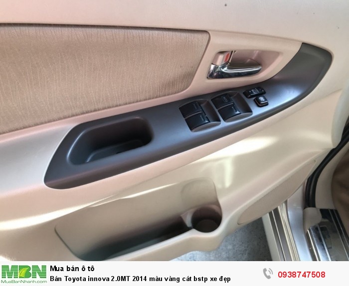 Bán Toyota innova 2.0MT 2014 màu vàng cát bstp xe đẹp