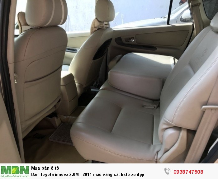 Bán Toyota innova 2.0MT 2014 màu vàng cát bstp xe đẹp