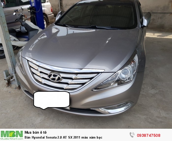 Bán Hyundai Sonata 2.0 AT SX 2011 màu xám bạc