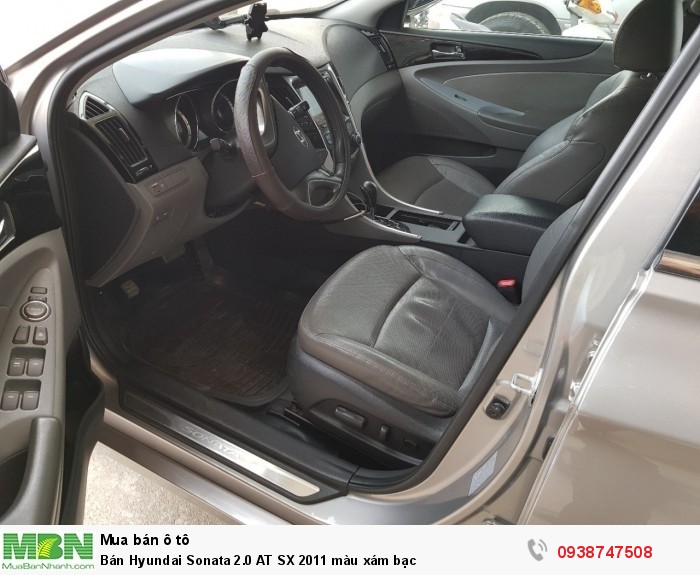 Bán Hyundai Sonata 2.0 AT SX 2011 màu xám bạc