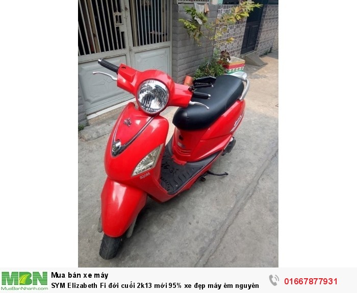 SYM Elizabeth Fi đời cuối 2k13 mới 95% xe đẹp máy êm nguyên zin 1 đời chủ sử dụng