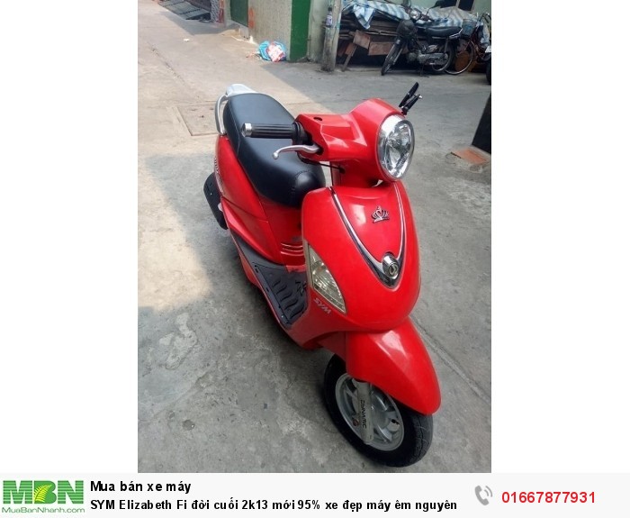 SYM Elizabeth Fi đời cuối 2k13 mới 95% xe đẹp máy êm nguyên zin 1 đời chủ sử dụng