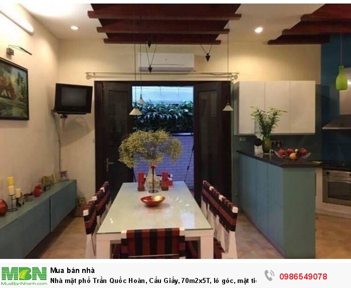 Nhà mặt phố Trần Quốc Hoàn, Cầu Giấy, 70m2x5T, lô góc, mặt tiền 5m, kinh doanh đỉnh, 20 tỷ.