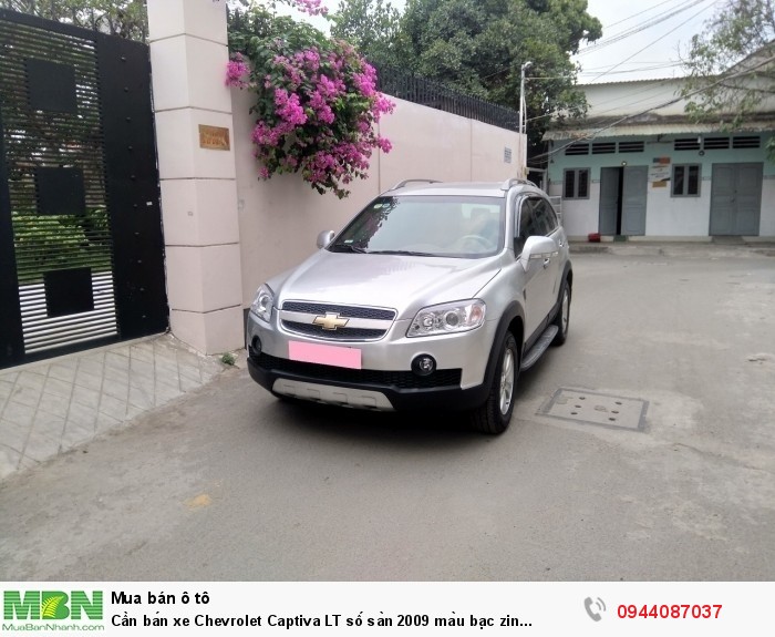 Cần bán xe Chevrolet Captiva LT số sàn 2009 màu bạc zin cực chất