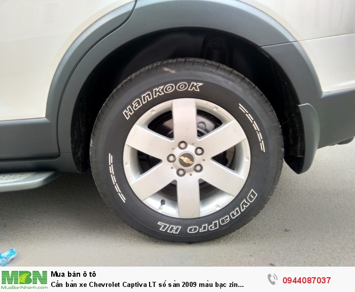 Cần bán xe Chevrolet Captiva LT số sàn 2009 màu bạc zin cực chất