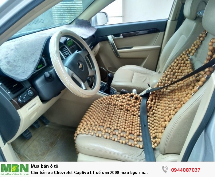 Cần bán xe Chevrolet Captiva LT số sàn 2009 màu bạc zin cực chất