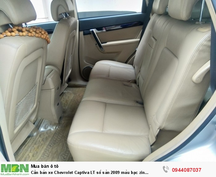 Cần bán xe Chevrolet Captiva LT số sàn 2009 màu bạc zin cực chất