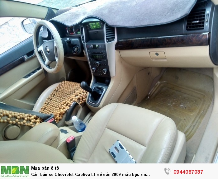 Cần bán xe Chevrolet Captiva LT số sàn 2009 màu bạc zin cực chất